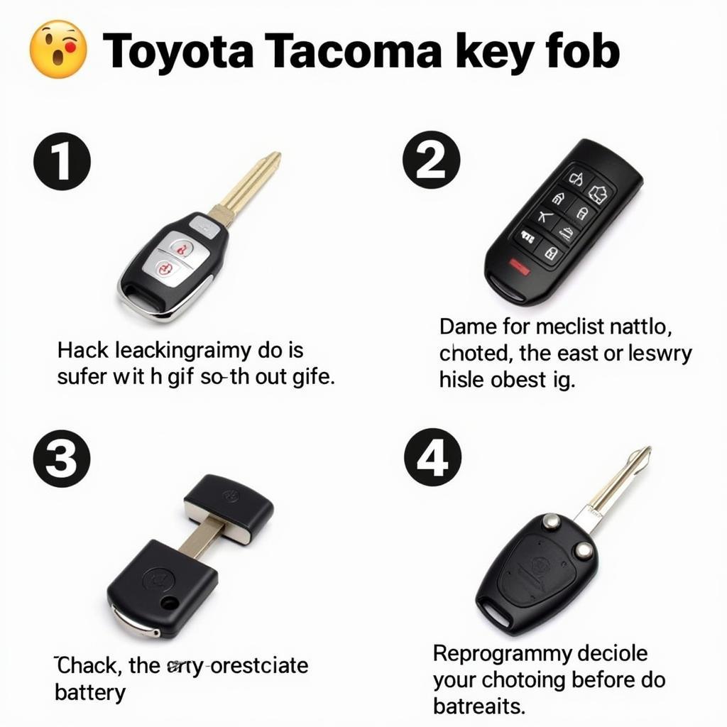 Troubleshooting tips for 2017 Toyota Tacoma key fob battery issues.