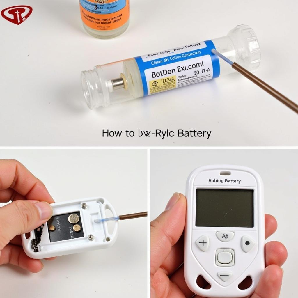 Troubleshooting a 1999 Ford Explorer Key Fob - Cleaning battery contacts and checking battery orientation.