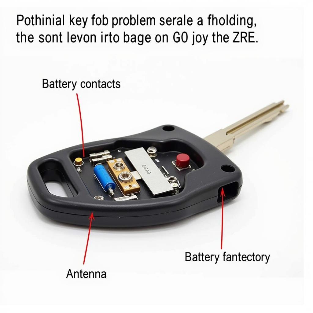 Troubleshooting 2012 Infiniti M37 Key Fob Issues - Key Fob Internal Components and Antenna