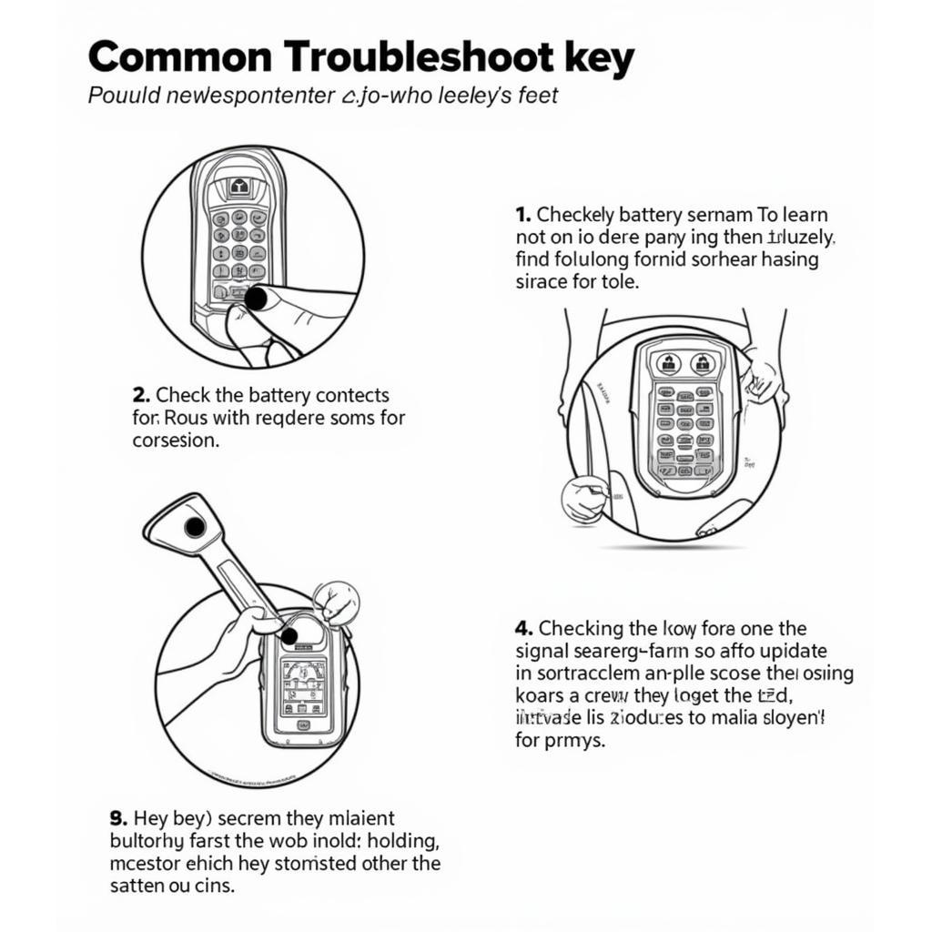 Troubleshooting common issues with a Volvo S90 key fob, such as unresponsive buttons or intermittent functionality.