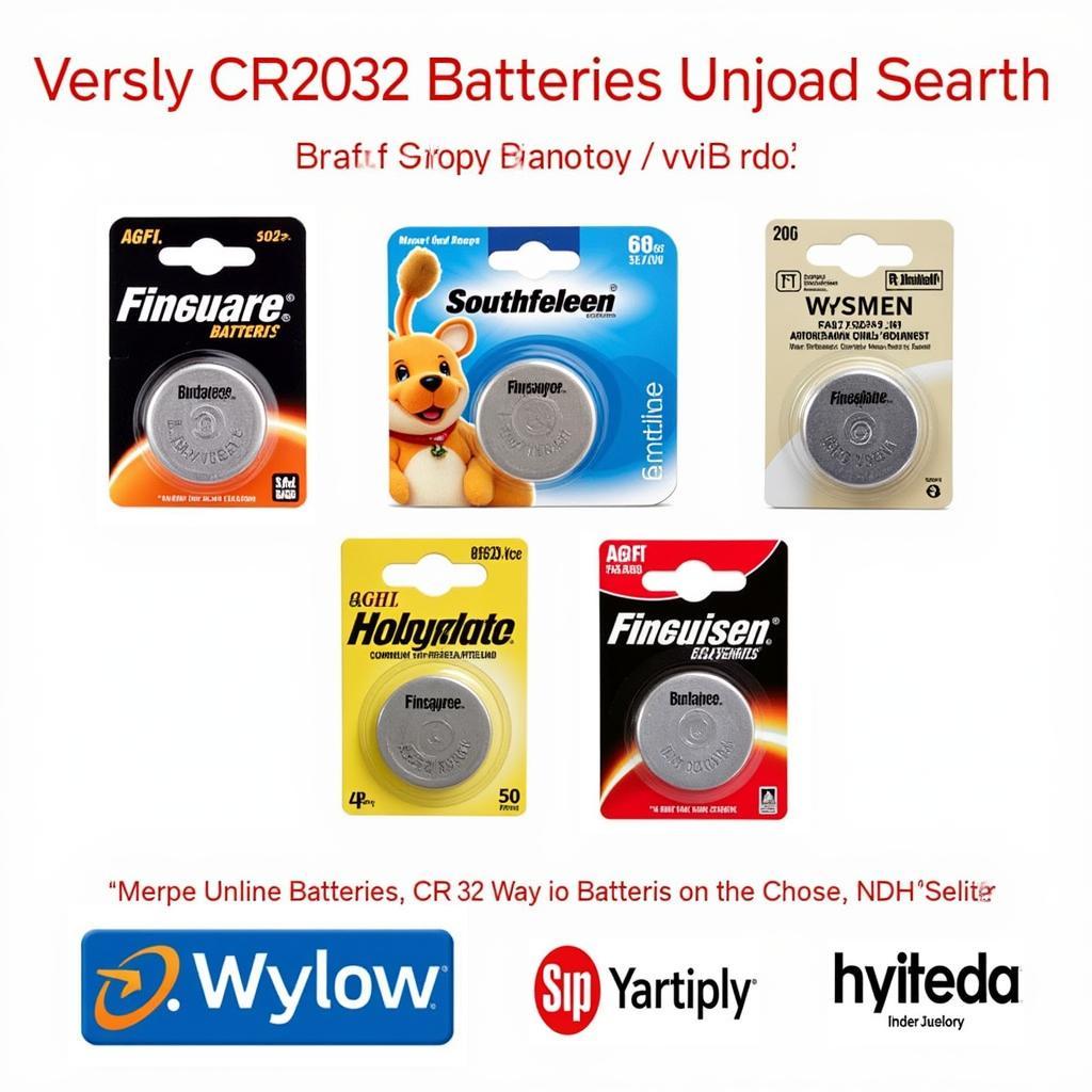 Variety of CR2032 Batteries Brands