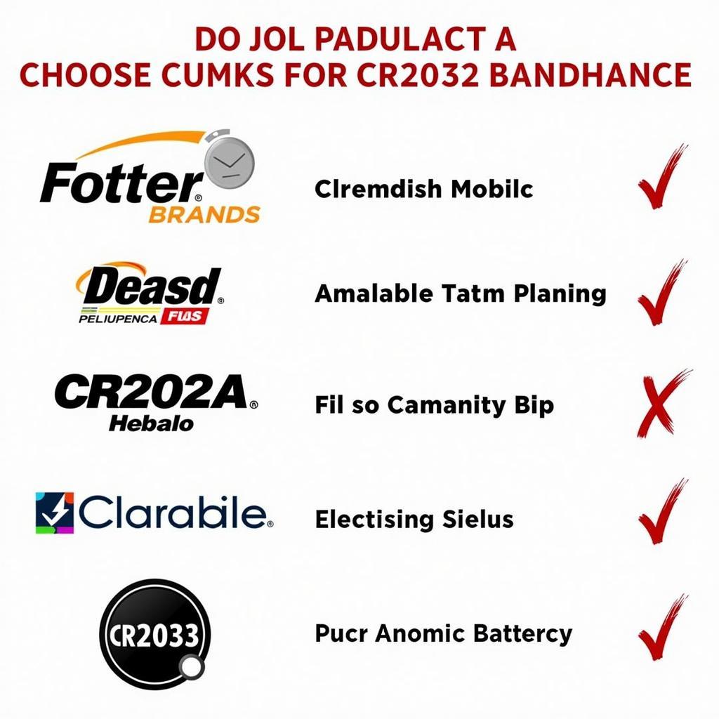 Different Brands of CR2032 Batteries