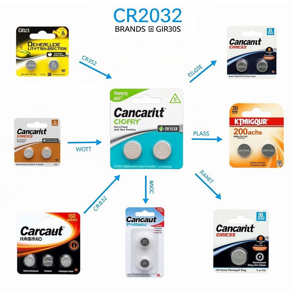 Various CR2032 Battery Brands