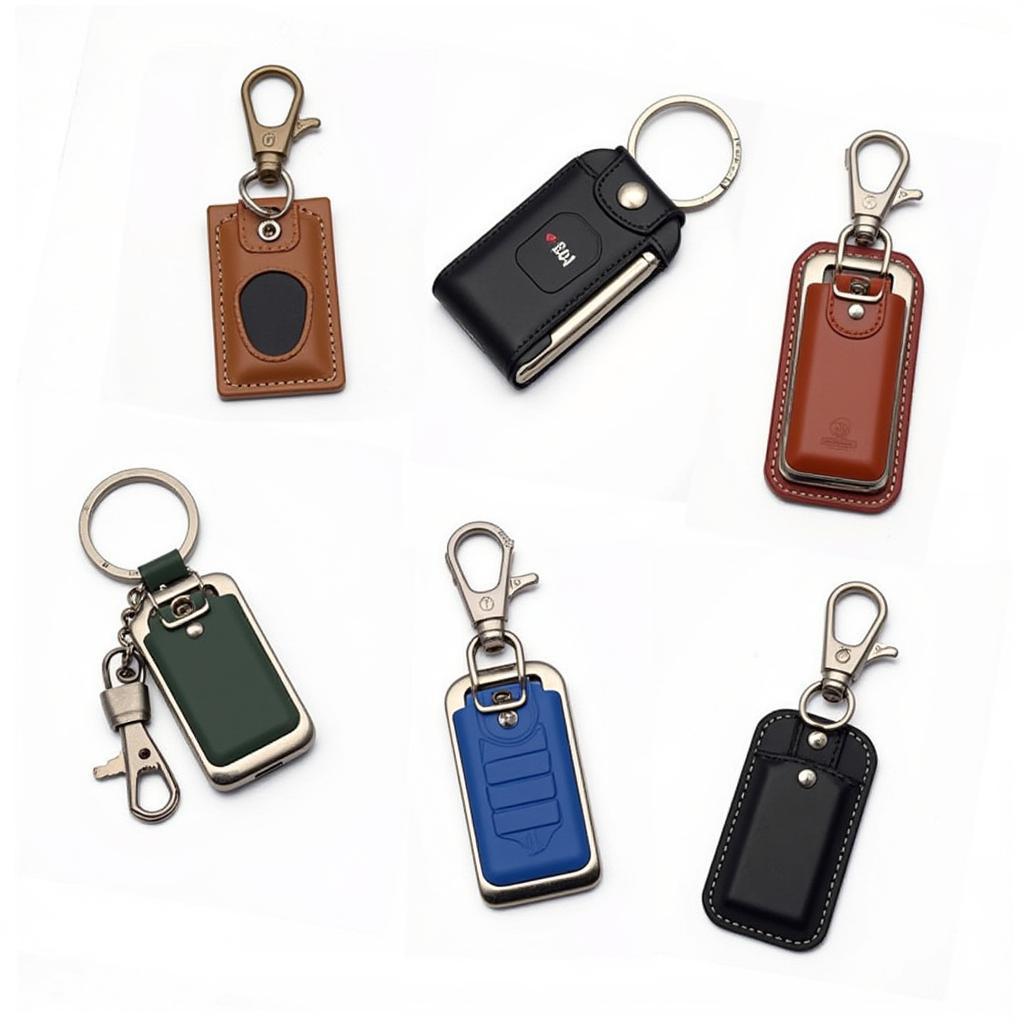 Various Key Fob Holder Cases in Different Materials and Styles