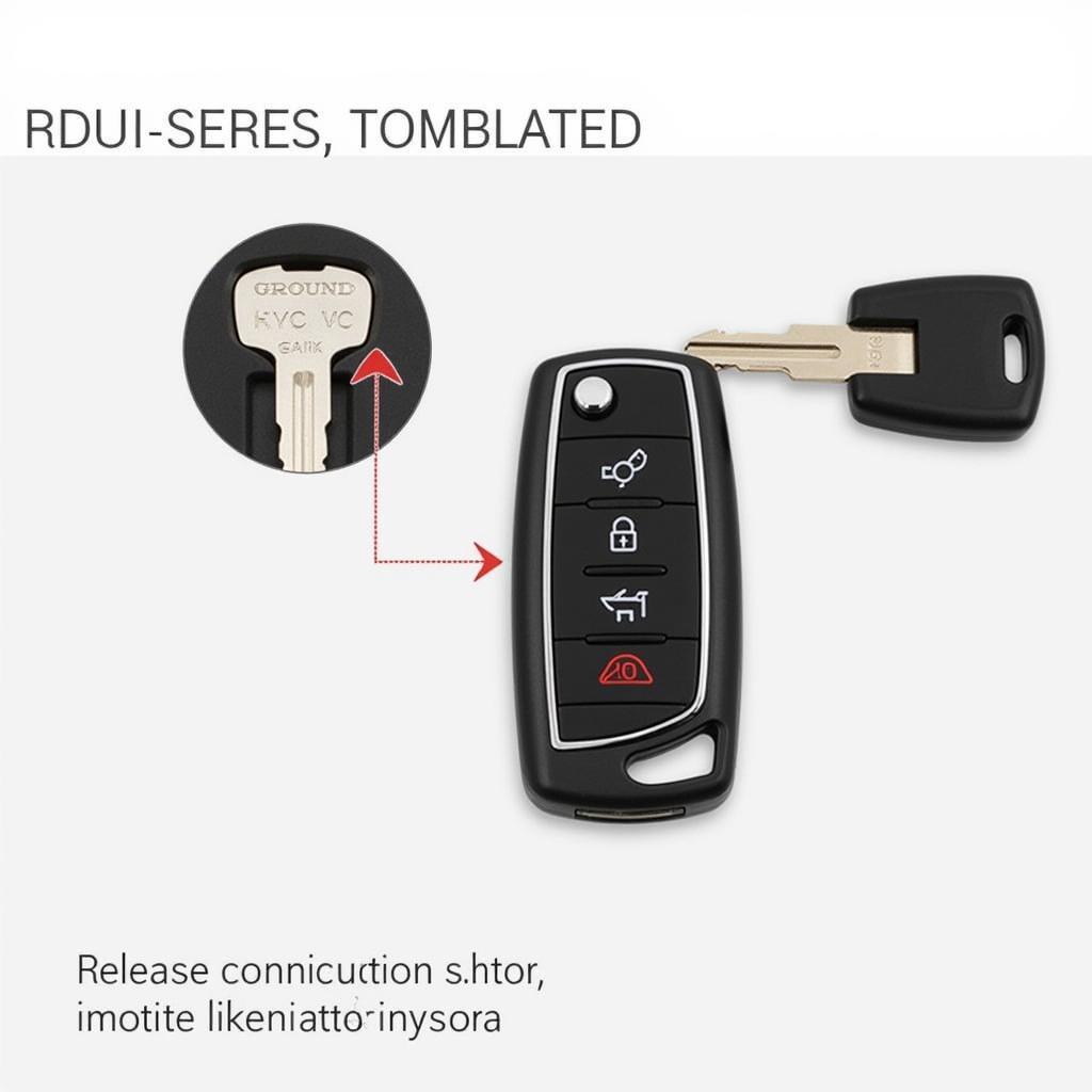 Volvo Key Fob with Hidden Key Blade Revealed