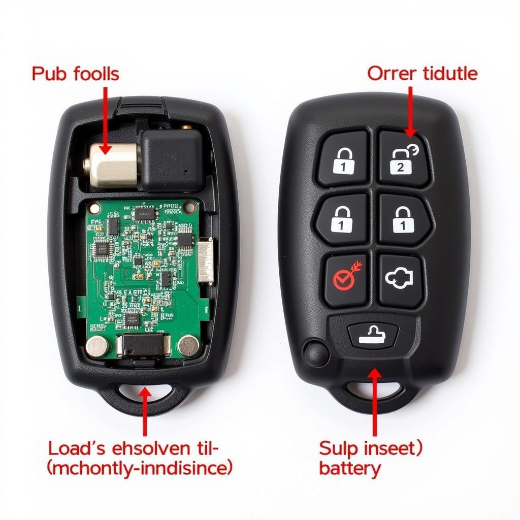 Internal Components of a Volvo Key Fob