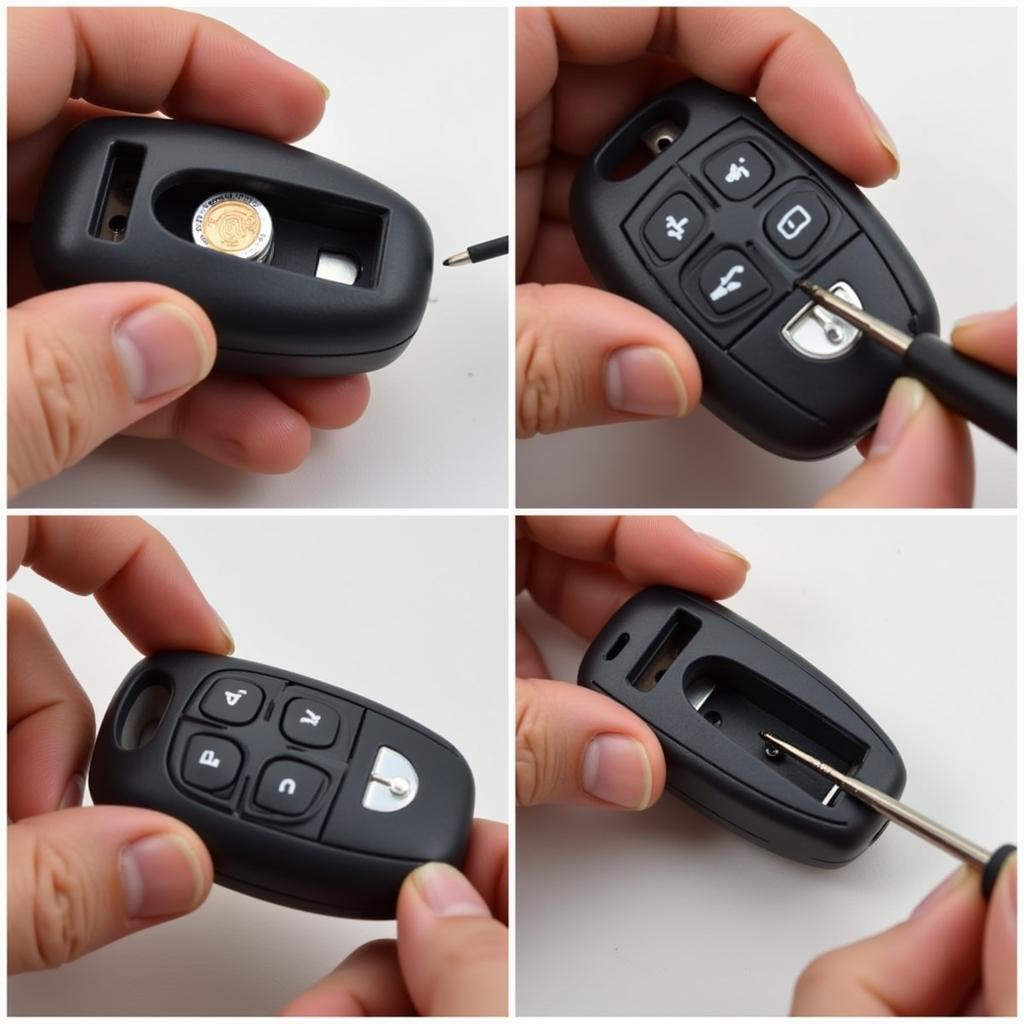 Replacing the battery in a 2004 Volvo switchblade key fob