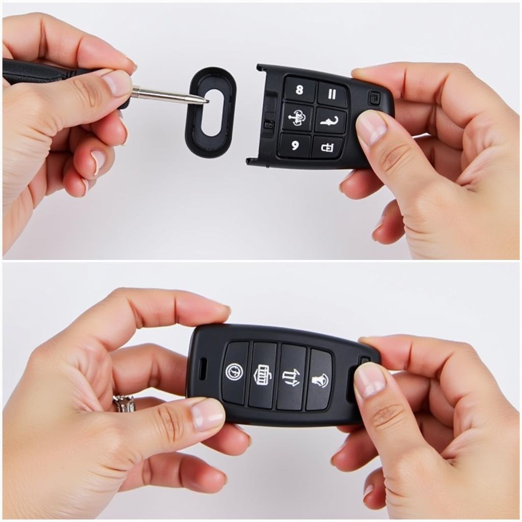 VW CC Key Fob Battery Replacement Steps: Opening the Key Fob Casing