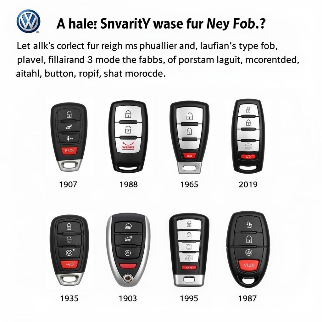 VW Key Fob Types and Models