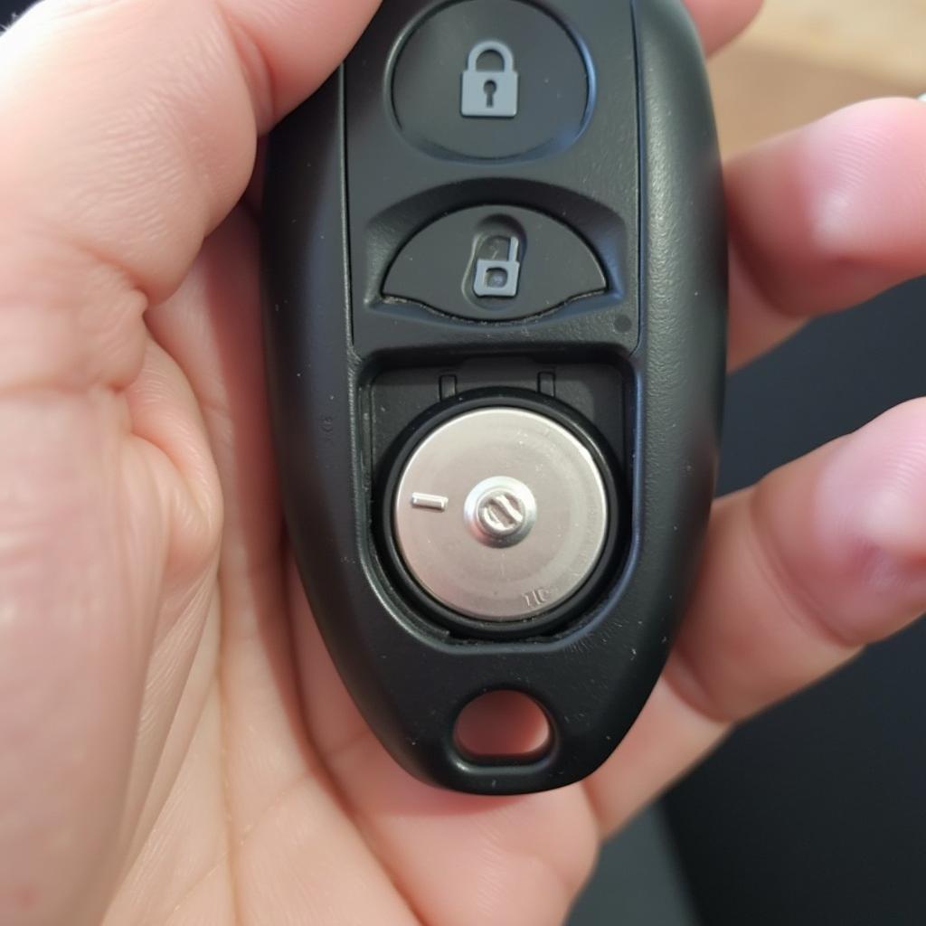 New CR2032 Battery Inserted into VW Tiguan Key Fob