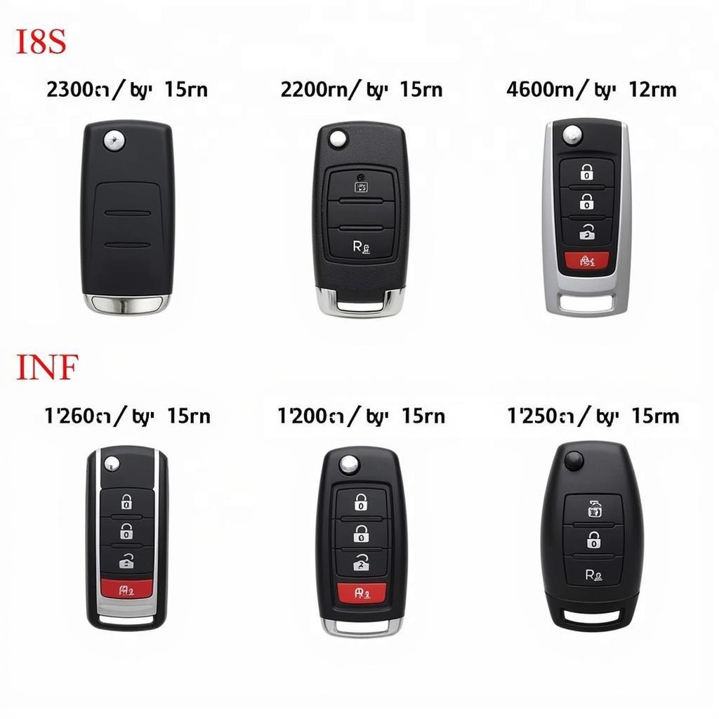 Different VW Touareg Key Fob Types