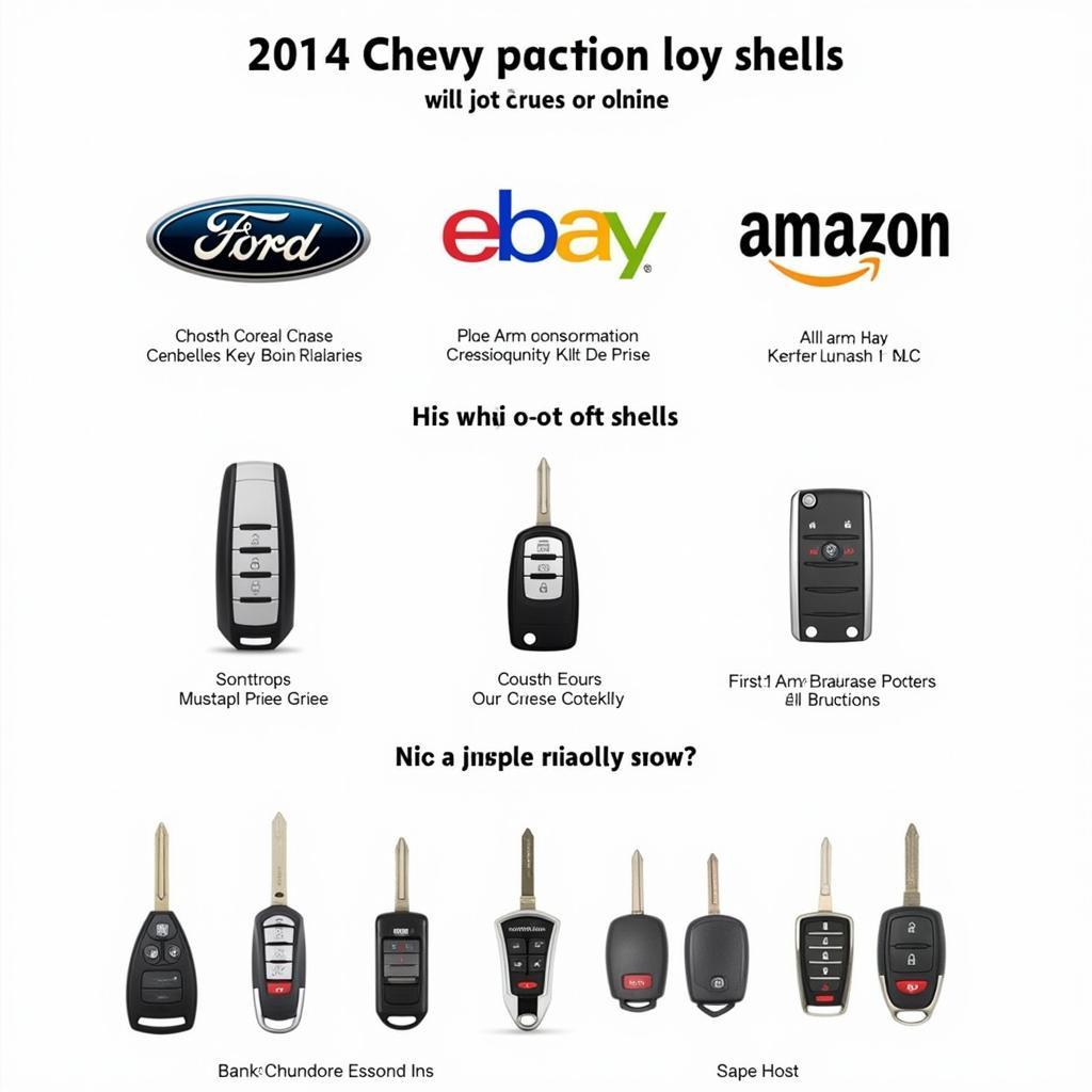 Online and Offline Retailers for 2014 Chevy Cruze Key Fob Shells