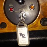 Makeshift plastic tag keyring for a 1976 Rolls Royce