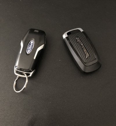 Upgraded 2020 Ford F150 Raptor key fob showing the Raptor logo and key blade.