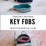 Crochet key fob crochet pattern easy summer crochet pattern