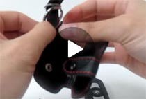 Installing a leather key fob holder for key protection