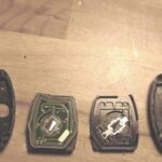 2008 Honda CRV key fob disassembled to show battery replacement process