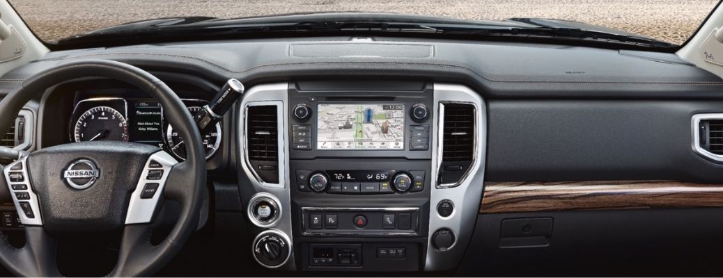 NissanConnect infotainment system display in a Nissan vehicle, highlighting Amazon Alexa integration for connected car features.