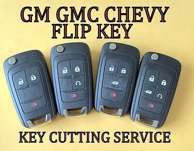 New OEM Chevy Malibu flip key fob for programming.