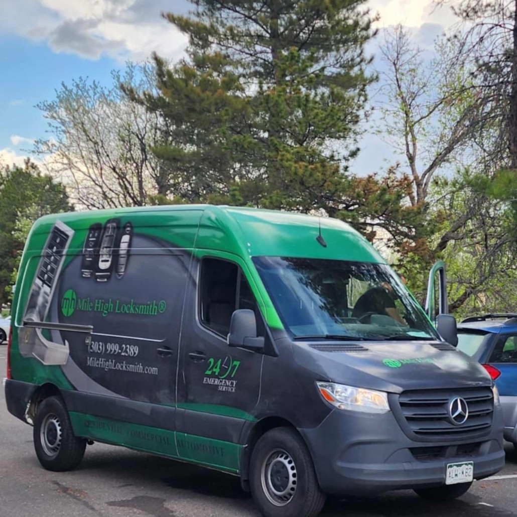 Mile High Locksmith van providing mobile auto locksmith services in Colorado